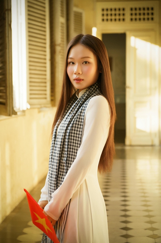 Áo dài, áo dài Việt Nam, áo dài màu trắng, con gái, girl, truyền thống, tết, xuân, spring, Việt Nam, Hà Nội, Phố cổ - Thien Le Duy 2