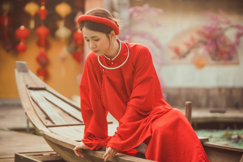 Áo tứ thân, áo tứ thân truyền thống, con gái, girl, truyền thống, Việt Nam - Tung Vu 3