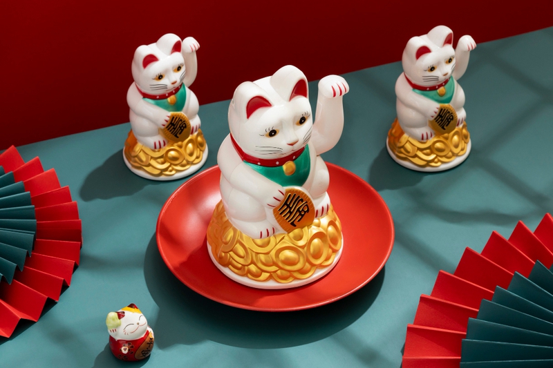Mèo thần tài, tượng mèo, mèo may mắn, dễ thương, vẫy chào, Lucky cat, cat figurine, lucky cat, cute, waving -  Free 3