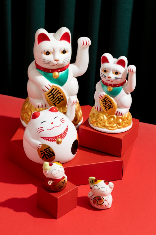 Mèo thần tài, tượng mèo, mèo may mắn, dễ thương, vẫy chào, Lucky cat, cat figurine, lucky cat, cute, waving -  Free 4