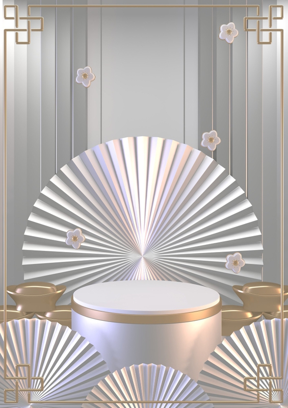 Nền trắng,gold, bục sản phẩm, tết, truyền thống - navamin 2