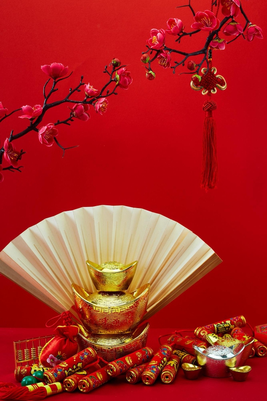 Trang trí tết, cành đào, không khí tết, truyền thống, Tet decorations, peach blossoms, Tet atmosphere, traditions -   EyeEm 1