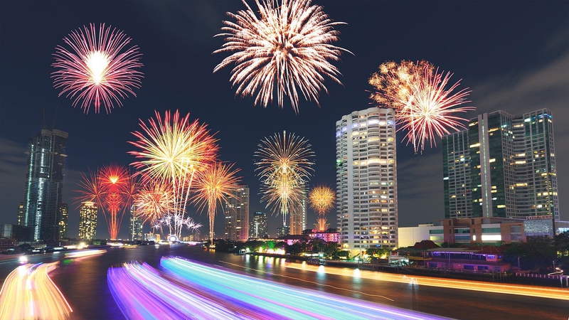 Pháo hoa, phát sáng, chúc mừng năm mới, không khí năm mới, fireworks - monsterpong09