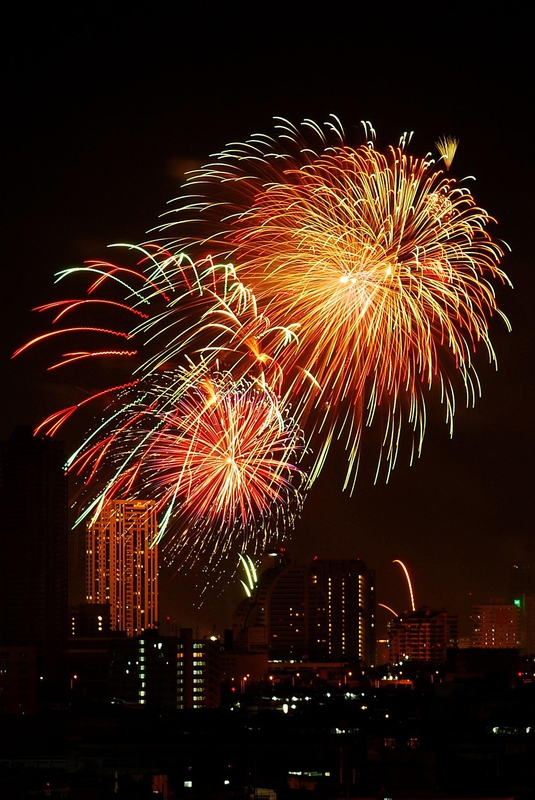 Pháo hoa, phát sáng, chúc mừng năm mới, không khí năm mới, fireworks - songchai 2