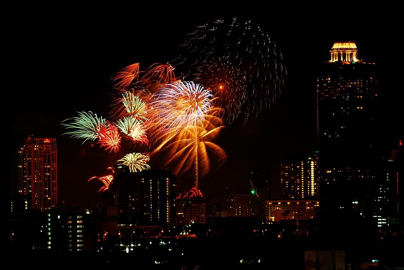 Pháo hoa, phát sáng, chúc mừng năm mới, không khí năm mới, fireworks - songchai 1