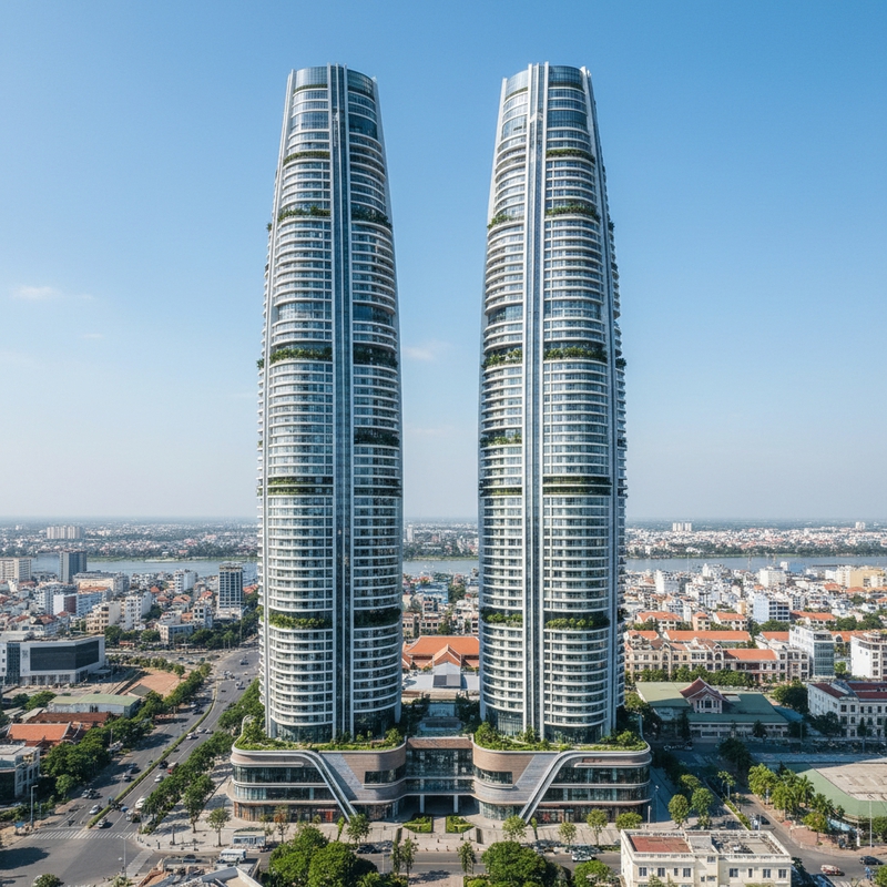 tạo một tòa tháp đôi thương mại tại thành phố châu...