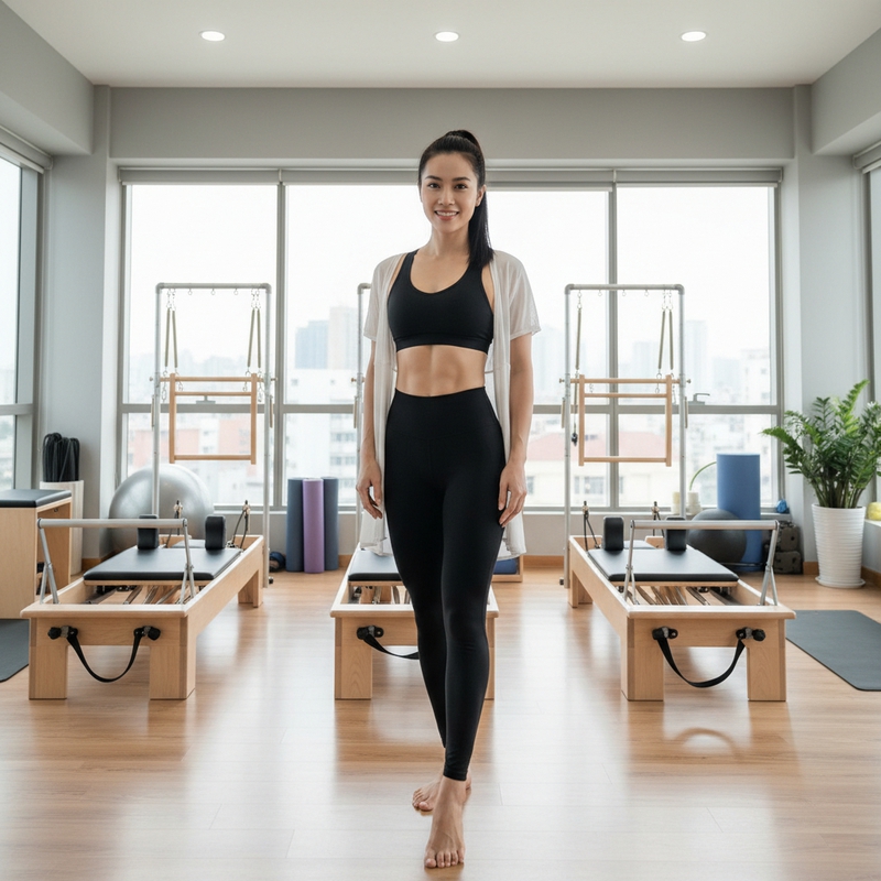Tạo ảnh cô chủ phòng tập pilates . Với đặc điểm phong cách...