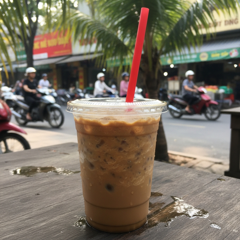 hãy tìm cho tôi ly cà phê sữa đá nhuyễn ly nhựa 500ml . Với đặc...