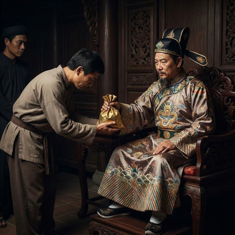 Quan lại thời phong kiến nhận hối lộ . Với đặc điểm phong...