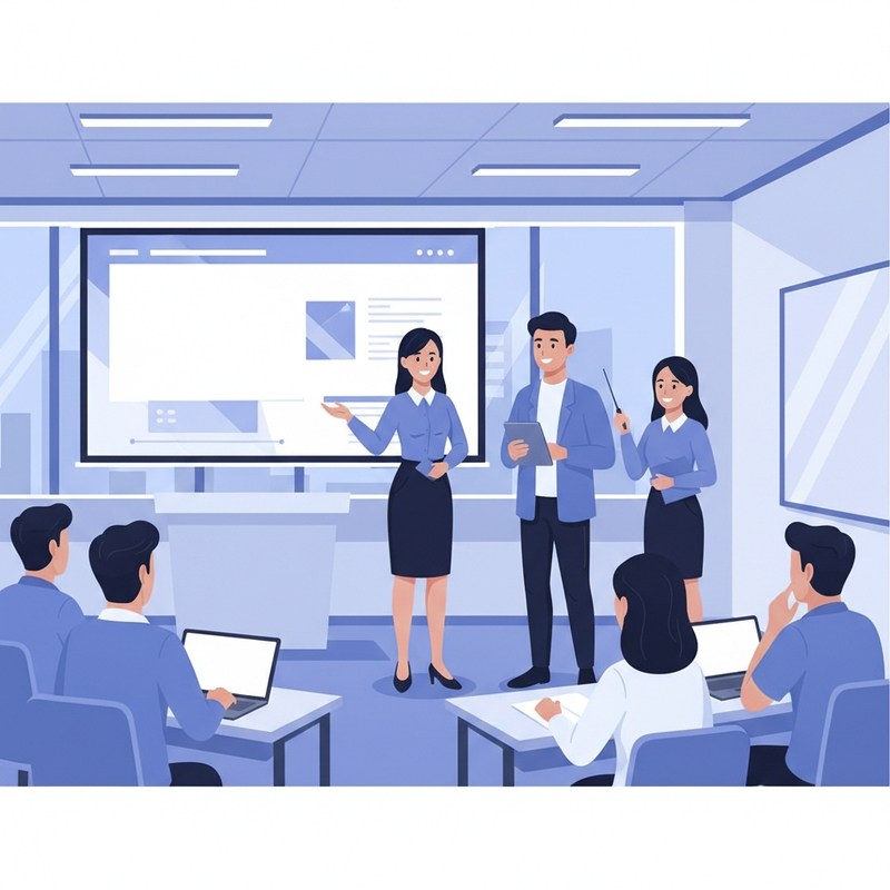 Clean and professional illustration for an academic report: university...