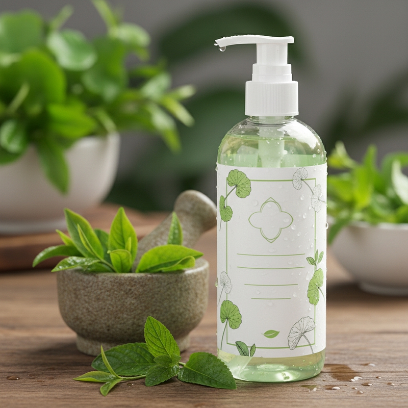 Nước tẩy trang thuần chay, thành phần từ thiên nhiên (rau má,...