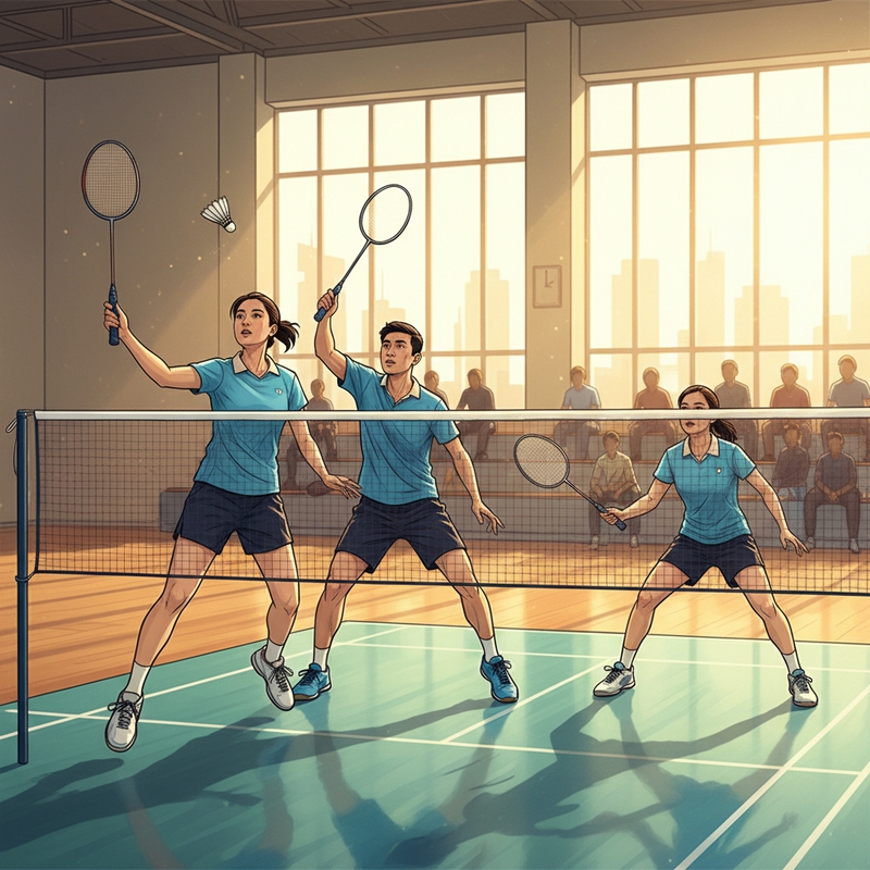 Badminton is a popular sport

People play together, they can play in team of two...