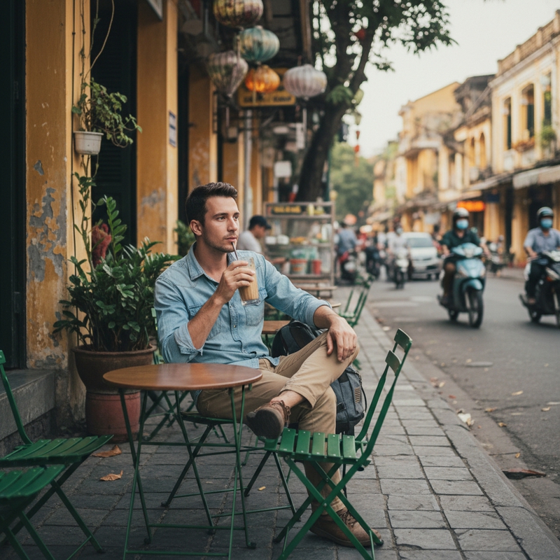 nam ngồi quán cafe . Với đặc điểm phong cách thực tế . Nếu...