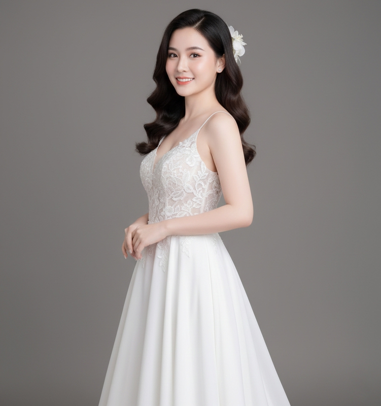 Cô gái, váy dạ hội 1