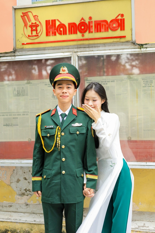 Cặp đôi, quân nhân, áo dài - Hồng Quang Official 8
