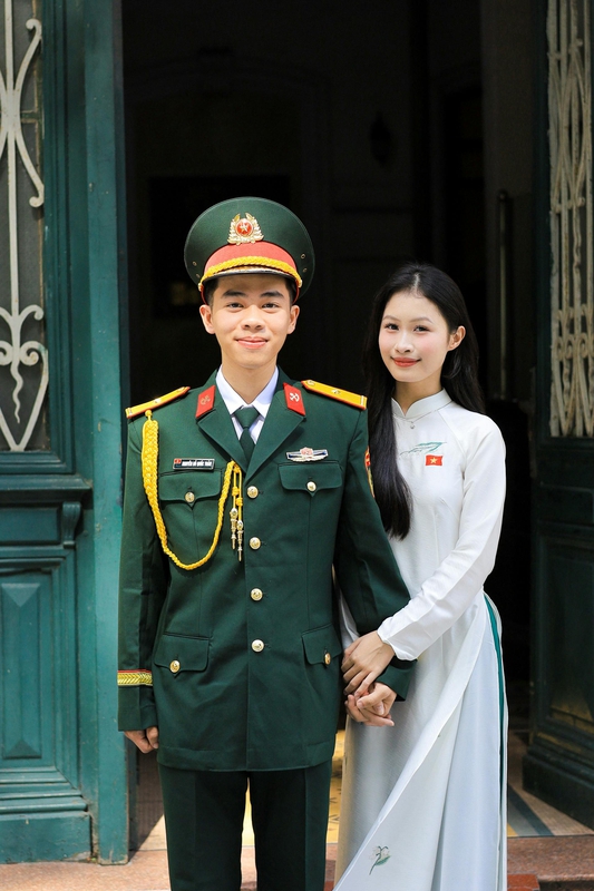Cặp đôi, quân nhân, áo dài - Hồng Quang Official 7