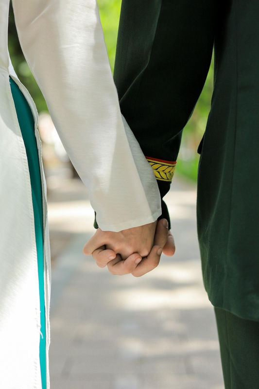 Cặp đôi, quân nhân, áo dài - Hồng Quang Official 4