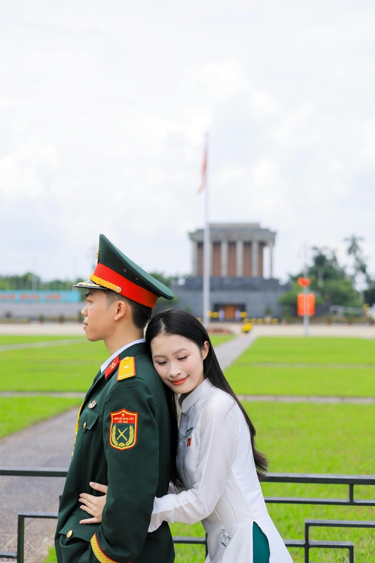 Cặp đôi, quân nhân, áo dài - Hồng Quang Official 2