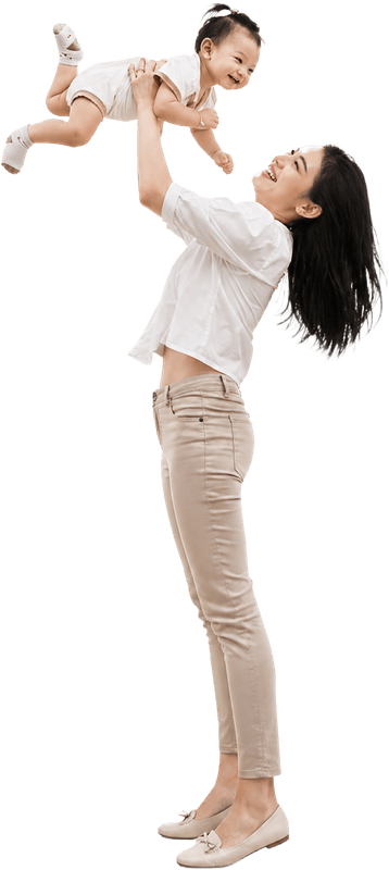 Mẹ con, vui vẻ