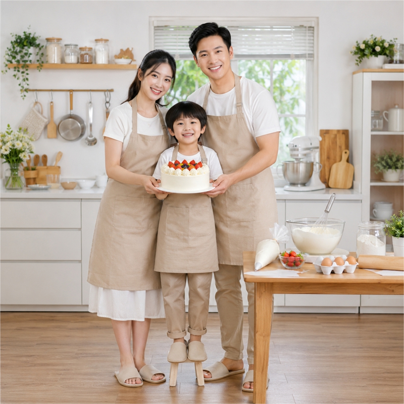 Gia đình, làm bánh kem 6
