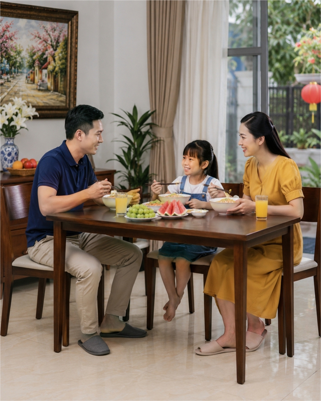 Gia đình, ăn cơm 7