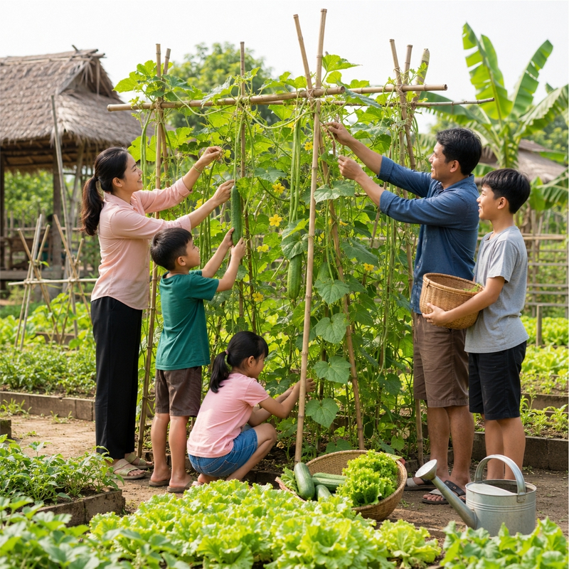 Gia đình, làm vườn 4