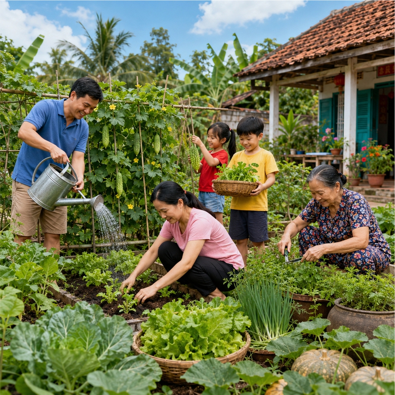 Gia đình, làm vườn 8