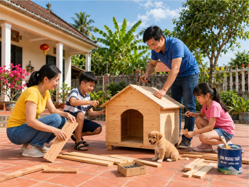 Gia đình, làm nhà cho thú cưng 1