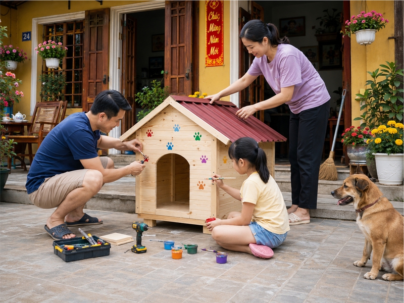 Gia đình, làm nhà cho thú cưng 4