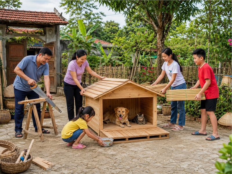 Gia đình, làm nhà cho thú cưng 5