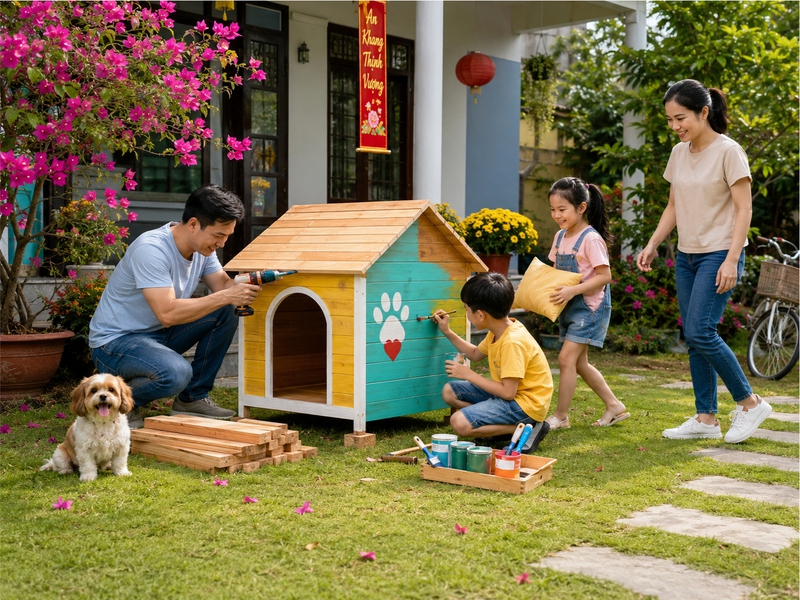 Gia đình, làm nhà cho thú cưng 6