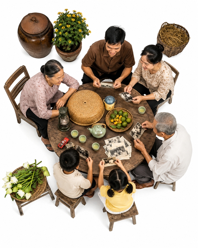 Gia đình, dùng bữa 3