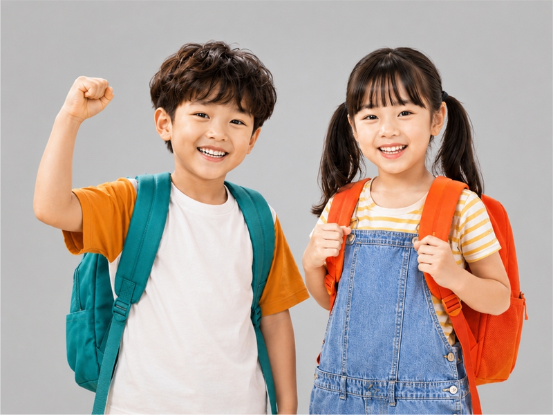 Cậu bé, cô bé, vui vẻ