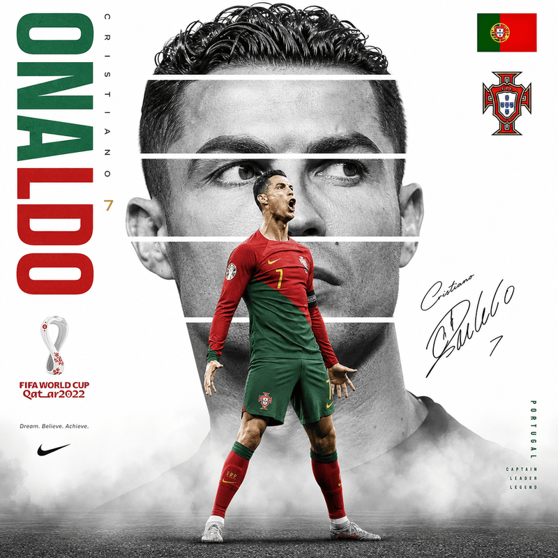 This premium FIFA World Cup poster design features a legendary football...