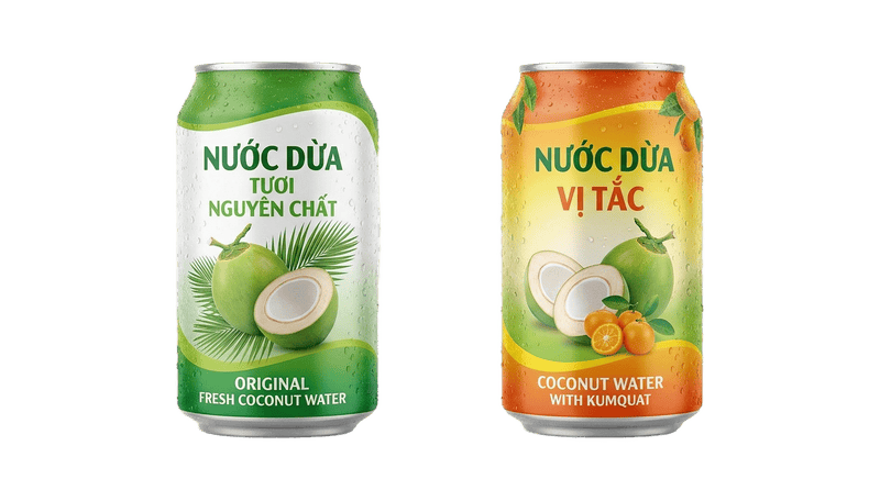 Lo nước, nước dừa