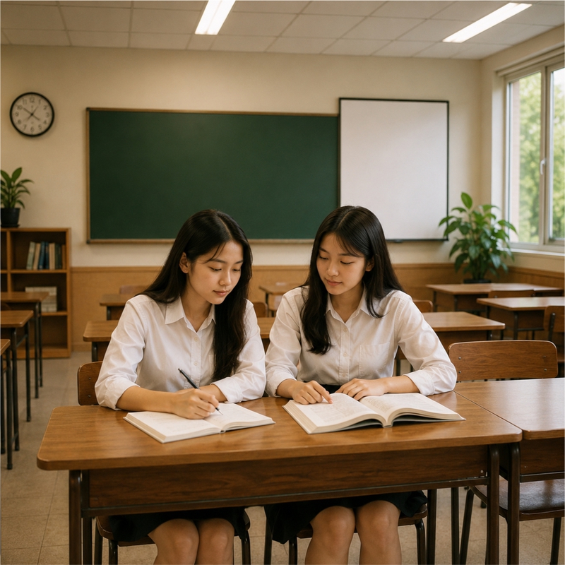 Học sinh, lớp học, vui vẻ