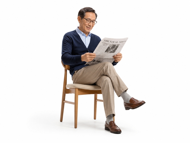 Chàng trai, đọc báo 23