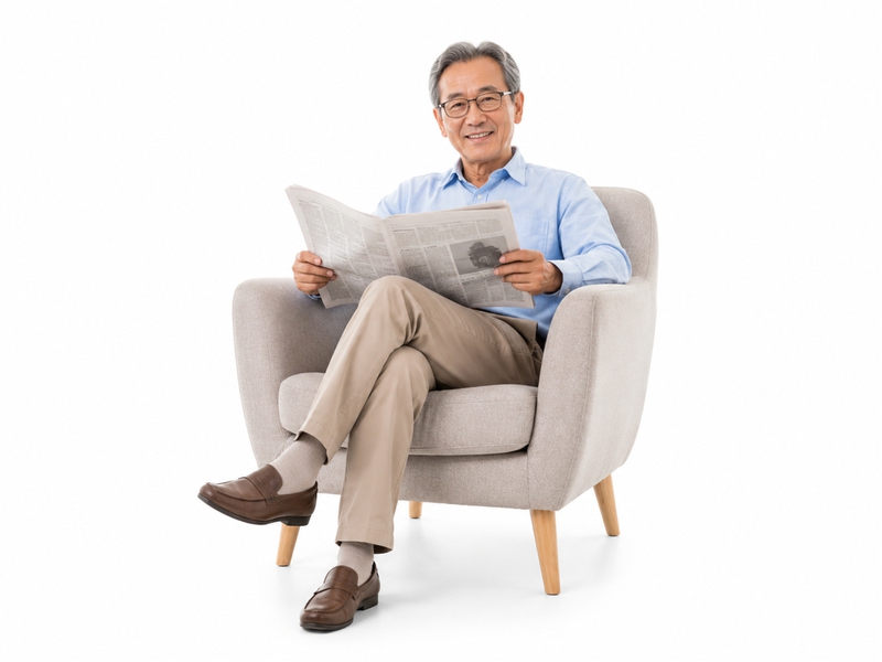 Ông cụ, đọc báo 18