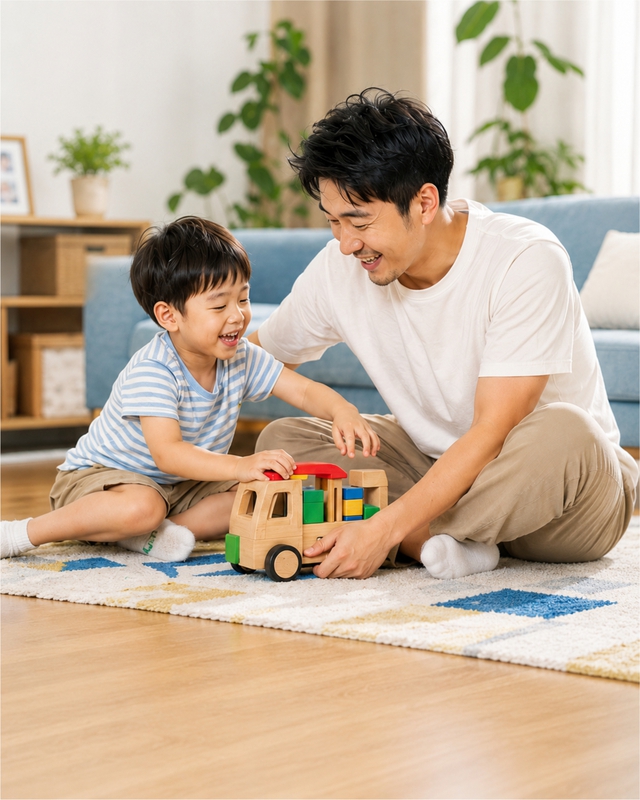 Bố và con, vui vẻ 3