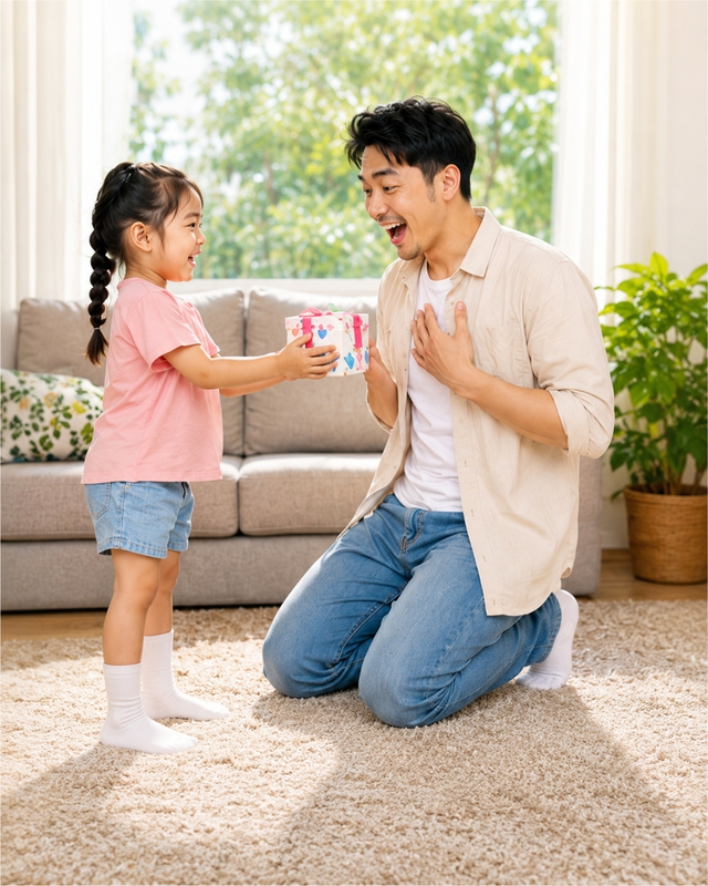 Bố và con, vui vẻ 1