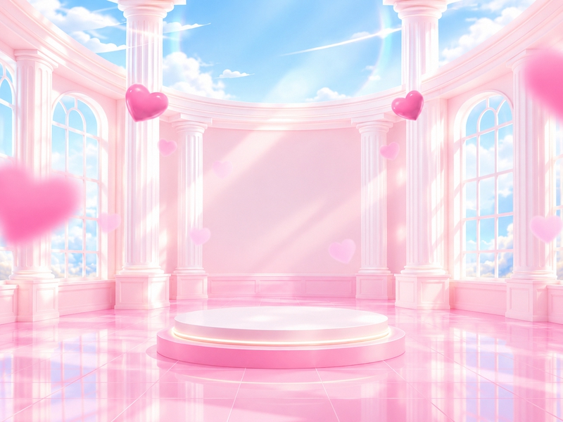 Quảng cáo, pink background 3