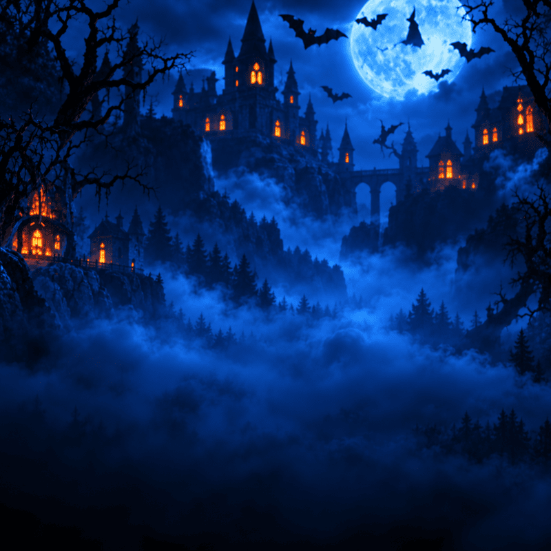 Trời tối xanh, halloween