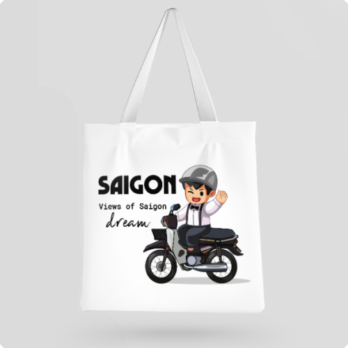 Mẫu thiết kế Túi canvas Sài gòn, đường phố, streetwear, trending, hot, viral, xu hướng, thịnh hành