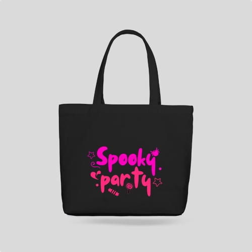 Mẫu thiết kế Túi canvas Halloween, lễ hội ma quái, sự kiện, event, dễ thương, cute, chibi, hoạt hình, cartoon	