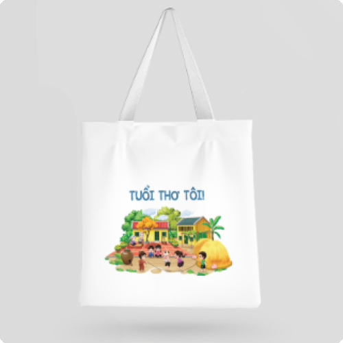 Mẫu thiết kế Túi canvas Dân gian, truyền thống, folk, traditions, dễ thương, cute, chibi, hoạt hình, cartoon