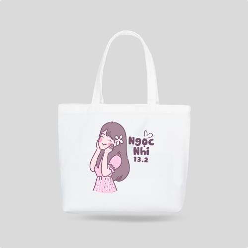 Mẫu thiết kế Túi canvas Couple, cặp đôi, người yêu, lover, tình yêu, love, đơn giản, simple, cute, dễ thương