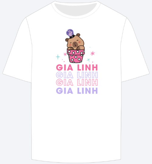 Mẫu thiết kế Áo thun Capybara, chuột lang nước, trending, hot, viral, xu hướng, thịnh hành	