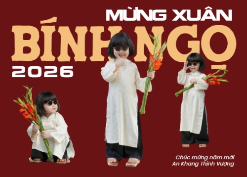 Mẫu thiết kế Lịch để bàn Tết, Xuân, Bính ngọ, năm 2026, 2026, hiện đại, modern, đơn giản, simple