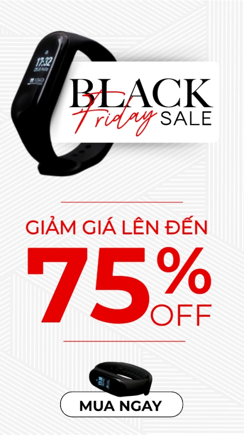 Mẫu thiết kế Thumbnail tiktok Black Friday sale