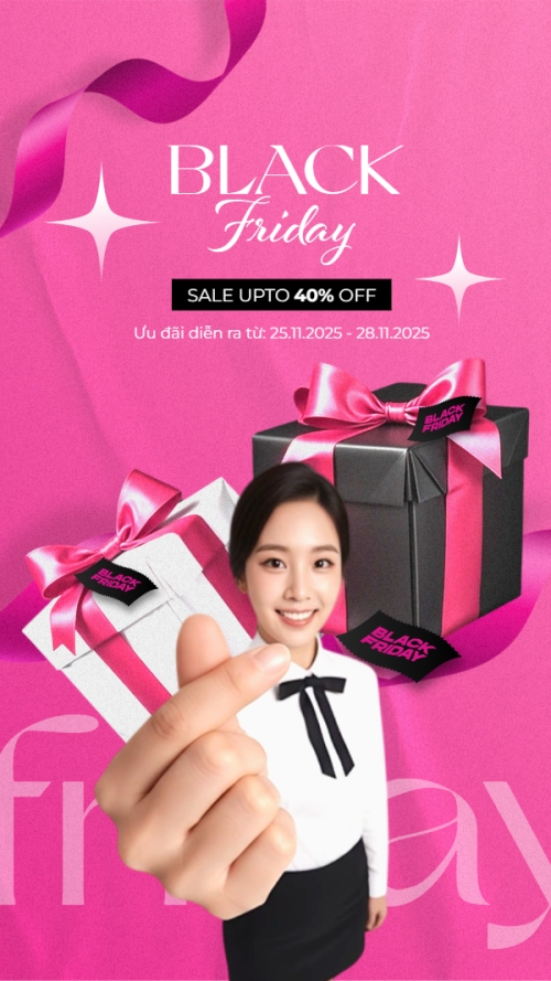 Mẫu thiết kế Thumbnail tiktok Black Friday giảm giá